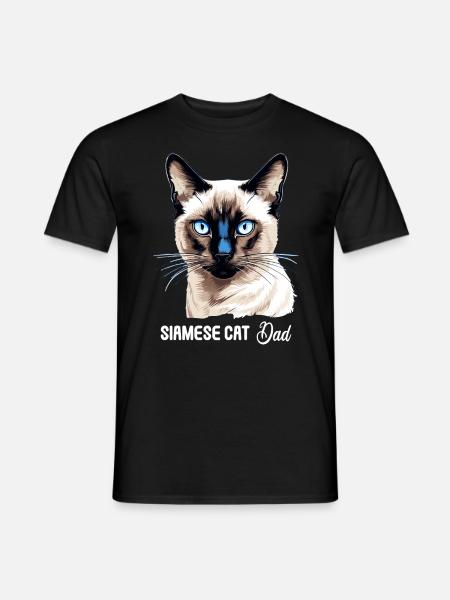 Siamese Cat Siamkatze - Men's T-Shirt - black
