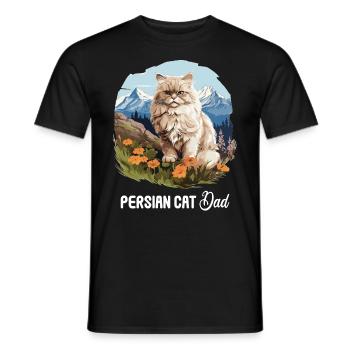 Persian Cat Perser Katze - Männer T-Shirt - Schwarz - Vorne - AI Model Male 178 light (178cm)