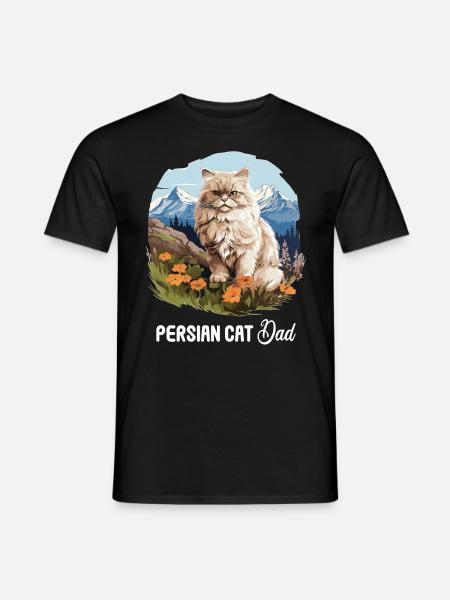 Persian Cat Perser Katze - Men's T-Shirt - black