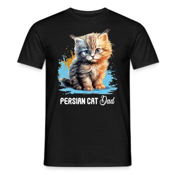 Persian Cat Perser Katze - Männer T-Shirt - Schwarz - Vorne - AI Model Male 178 light (178cm)