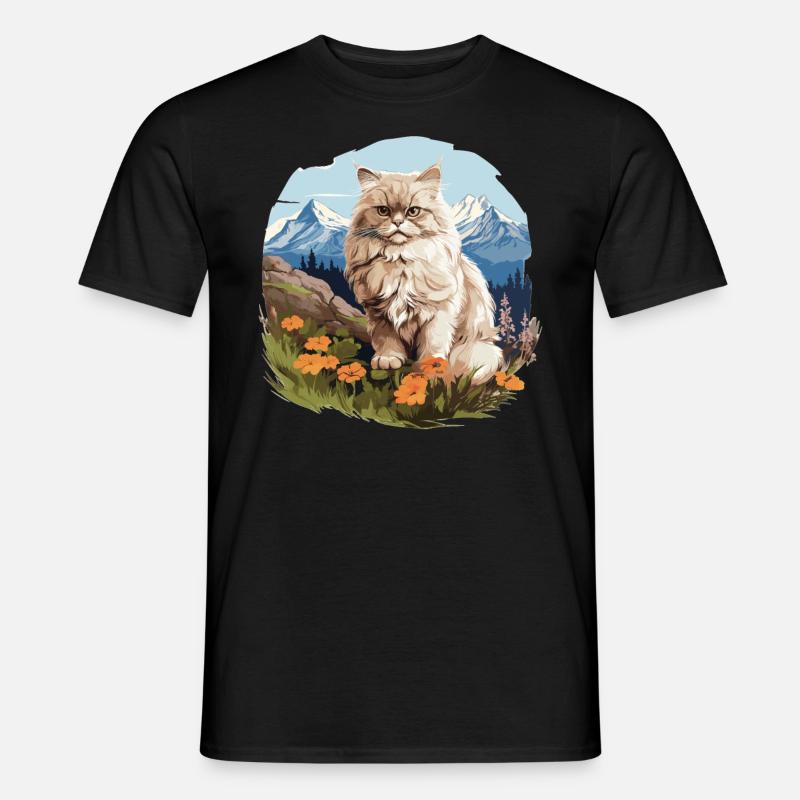 Persian Cat Perser Katze - Men's T-Shirt - black