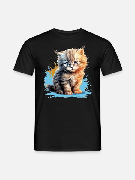 Persian Cat Perser Katze - Männer T-Shirt - Schwarz