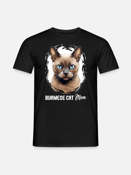 Burmese Cat Burma Katze - Men's T-Shirt - black