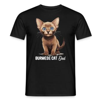 Burmese Cat Burma Katze - Männer T-Shirt - Schwarz - Vorne - AI Model Male 178 light (178cm)