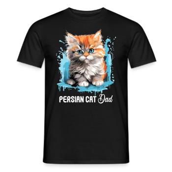 Persian Cat Perser Katze - Männer T-Shirt - Schwarz - Vorne - AI Model Male 178 light (178cm)