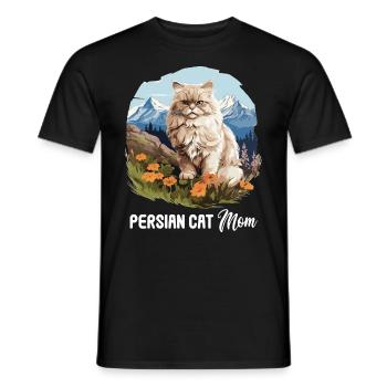 Persian Cat Perser Katze - Männer T-Shirt - Schwarz - Vorne - AI Model Male 178 light (178cm)