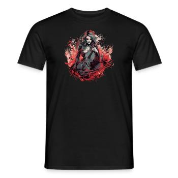 Violoncelliste, violoncelliste-musicien, gothique-sorcellerie - T-shirt homme - noir - Devant - AI Model Male 178 light (178cm)