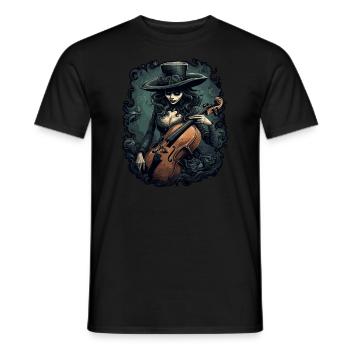 Cello Player Cellist Musician Music Cello - Men's T-Shirt - black - Front - AI Model Male 178 light (178cm)