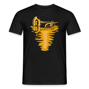 Trompetenspieler Geschenk Mann Jazz Musik Trompete - Männer T-Shirt - Schwarz - Vorne - AI Model Male 178 light (178cm)