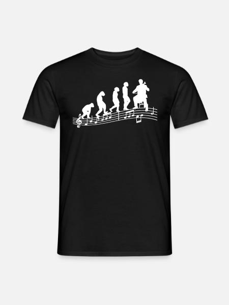 Cellospieler Cellist-Musiker Collo-Musik Evolution - Männer T-Shirt - Schwarz