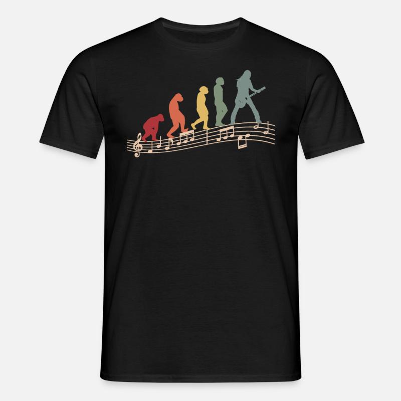Guitarister Elektriske guitarer Akustisk guitar Evolution - T-shirt til herrer - sort