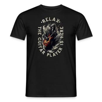 Gitarristen E-Gitarren lustige Sprüche - Männer T-Shirt - Schwarz - Vorne - AI Model Male 178 light (178cm)