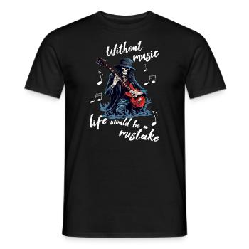 Gitarristen E-Gitarren lustige Sprüche - Männer T-Shirt - Schwarz - Vorne - AI Model Male 178 light (178cm)