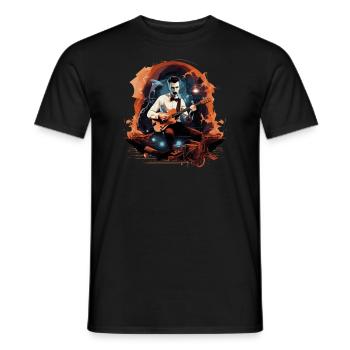 Gitarren E-Gitarren-Saiten E-Gitarre Musiker - Männer T-Shirt - Schwarz - Vorne - AI Model Male 178 light (178cm)