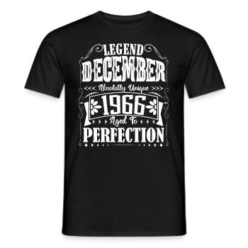 Dezember 1966. Dezember 1966 Geburtstagsgeschenk - Männer T-Shirt - Schwarz - Vorne - AI Model Male 178 light (178cm)