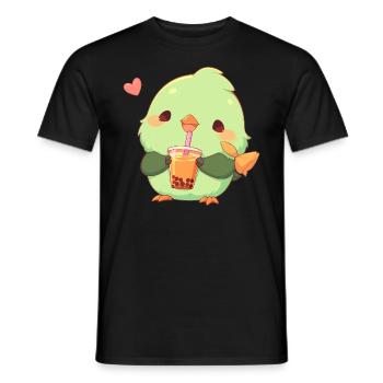 Inséparable kawaii boit Boba Bubble Tea Chibi - T-shirt homme - noir - Devant - AI Model Male 178 light (178cm)