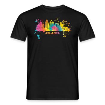 Atlantans Skyline Atlanta - T-shirt homme - noir - Devant - AI Model Male 178 light (178cm)