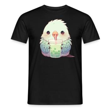Inséparable kawaii boit Boba Bubble Tea Chibi - T-shirt homme - noir - Devant - AI Model Male 178 light (178cm)