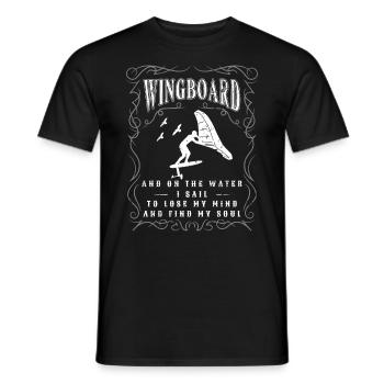 Wingfoil Surfer Wingfoil Board Kitefoil dictons - T-shirt homme - noir - Devant - AI Model Male 178 light (178cm)