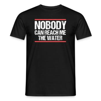 Personne ne peut m’atteindre l’eau Denglisch - T-shirt homme - noir - Devant - AI Model Male 178 light (178cm)