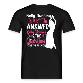 Salsa Dance Quotes Funny Dancer Raqs sharqi Swing - Men's T-Shirt - black - Front - AI Model Male 178 light (178cm)