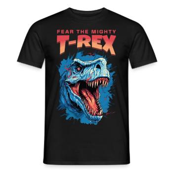 T-Rex Dinosaur Dino Tyrannosaurus Rex Vintage - Men's T-Shirt - black - Front - AI Model Male 178 light (178cm)