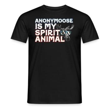 Anonymoose Ist Mein Spirit Animal Cooler Elch - Männer T-Shirt - Schwarz - Vorne - AI Model Male 178 light (178cm)