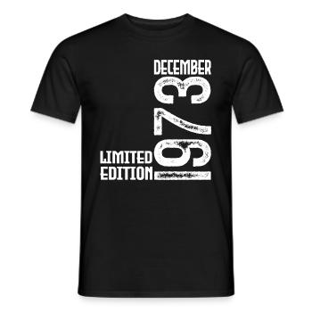 Birthday Gift December 1973. December 1973. - Men's T-Shirt - black - Front - AI Model Male 178 light (178cm)