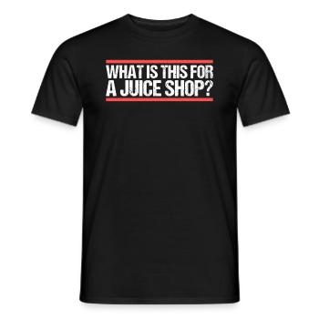 Qu’est-ce que c’est pour un magasin de jus ? Danglais - T-shirt homme - noir - Devant - AI Model Male 178 light (178cm)