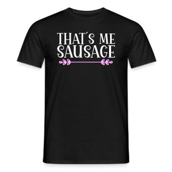 That´s me sausage. Denglisch - Männer T-Shirt - Schwarz - Vorne - AI Model Male 178 light (178cm)