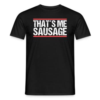 That´s me sausage. Denglisch - Männer T-Shirt - Schwarz - Vorne - AI Model Male 178 light (178cm)