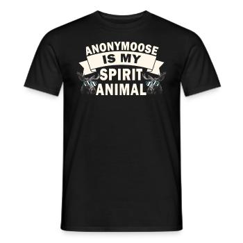 Anonymousoose est mon animal spirituel orignal cool - T-shirt homme - noir - Devant - AI Model Male 178 light (178cm)