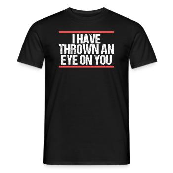 J’ai jeté un coup d’œil sur toi Denglisch - T-shirt homme - noir - Devant - AI Model Male 178 light (178cm)