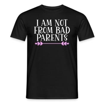 I am not from bad Parents Denglish - Men's T-Shirt - black - Front - AI Model Male 178 light (178cm)