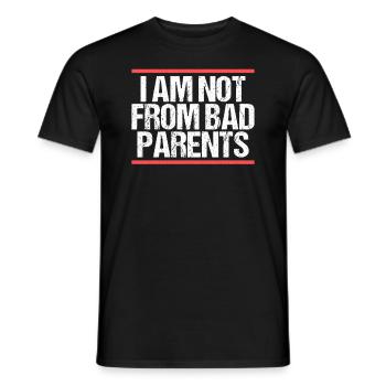 I am not from bad Parents Denglish - Men's T-Shirt - black - Front - AI Model Male 178 light (178cm)