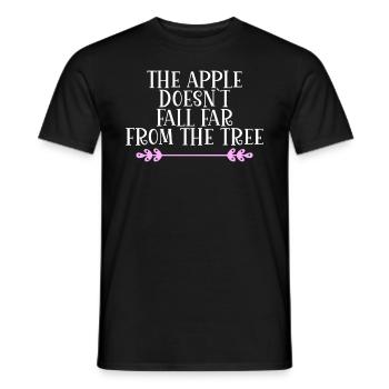 La pomme ne tombe pas loin de l’arbre Denglisch - T-shirt homme - noir - Devant - AI Model Male 178 light (178cm)