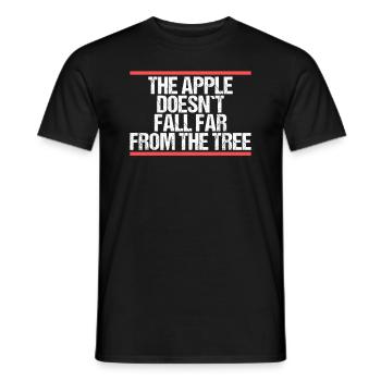 La pomme ne tombe pas loin de l’arbre Denglisch - T-shirt homme - noir - Devant - AI Model Male 178 light (178cm)