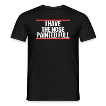 I have the Nose painted full Denglisch - Men's T-Shirt - black - Front - AI Model Male 178 light (178cm)
