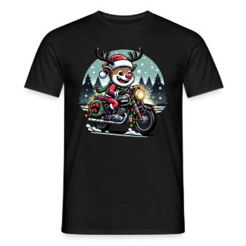 Simson S51 Enduro - Weihnachts - für Ihn lustiges - Männer T-Shirt - Schwarz - Vorne - AI Model Male 178 light (178cm)