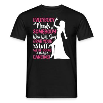 Dance Quotes Funny Dancer Raqs sharqi Swing - Men's T-Shirt - black - Front - AI Model Male 178 light (178cm)