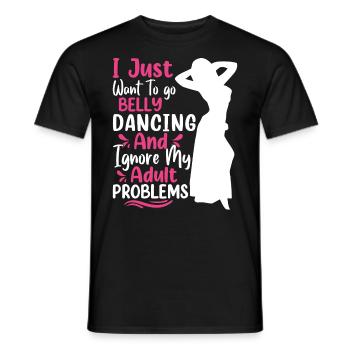 Funny Belly Dancer, Salsa And Ballet Dancers - Männer T-Shirt - Schwarz - Vorne - AI Model Male 178 light (178cm)