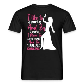 Funny Dance Quotes Funny Dancer Raqs sharqi Swing - Men's T-Shirt - black - Front - AI Model Male 178 light (178cm)