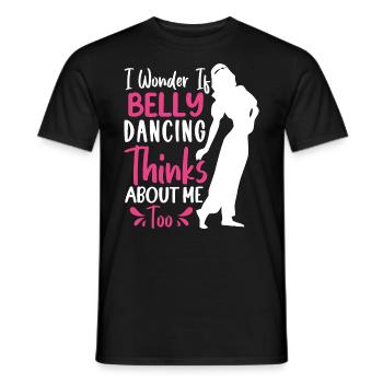 Funny Belly Dancer, Belly Dancing Quotes & Jokes - Men's T-Shirt - black - Front - AI Model Male 178 light (178cm)