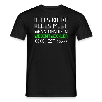 Webentwickler Projektmanager Webentwickler - Männer T-Shirt - Schwarz - Vorne - AI Model Male 178 light (178cm)