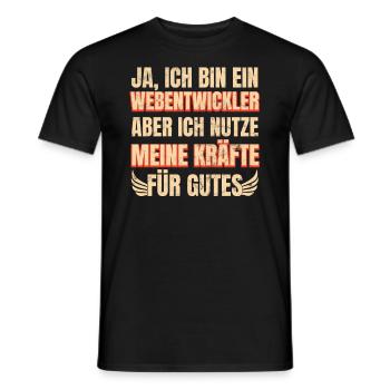 Webentwickler Programmierer Informatiker - Männer T-Shirt - Schwarz - Vorne - AI Model Male 178 light (178cm)