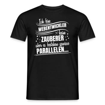 Webentwickler Programmierer Backend-Entwickler - Männer T-Shirt - Schwarz - Vorne - AI Model Male 178 light (178cm)
