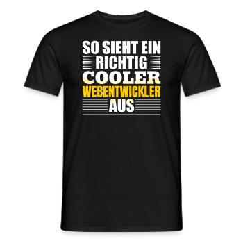 Webentwickler Programmierer Softwareentwickler - Männer T-Shirt - Schwarz - Vorne - AI Model Male 178 light (178cm)