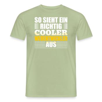 Webentwickler Programmierer Softwareentwickler - Männer T-Shirt - Sage - Vorne - AI Model Male 178 light (178cm)