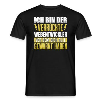 Webentwickler Programmierer Informatiker - Männer T-Shirt - Schwarz - Vorne - AI Model Male 178 light (178cm)