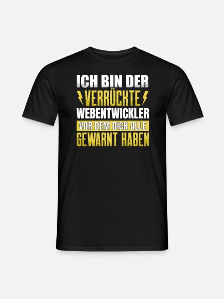 Webentwickler Programmierer Informatiker - Männer T-Shirt - Schwarz